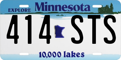 MN license plate 414STS