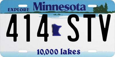 MN license plate 414STV