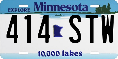 MN license plate 414STW