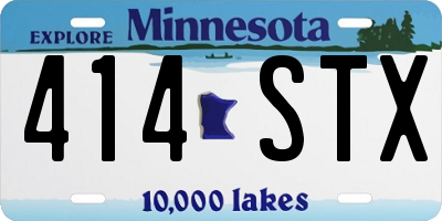 MN license plate 414STX