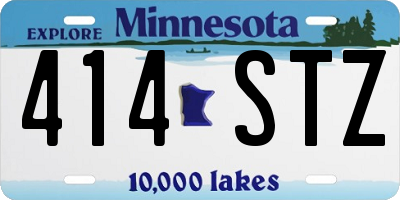 MN license plate 414STZ