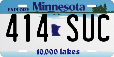 MN license plate 414SUC