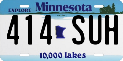 MN license plate 414SUH