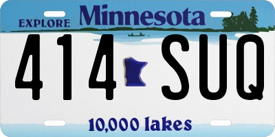 MN license plate 414SUQ