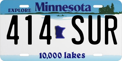 MN license plate 414SUR