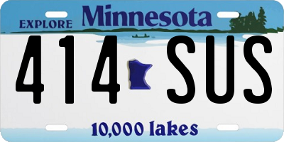 MN license plate 414SUS