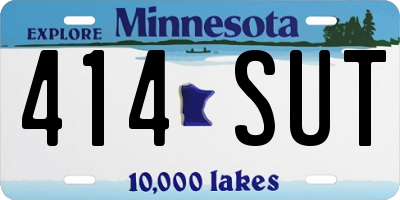 MN license plate 414SUT