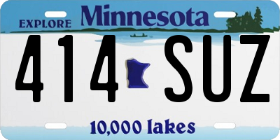 MN license plate 414SUZ