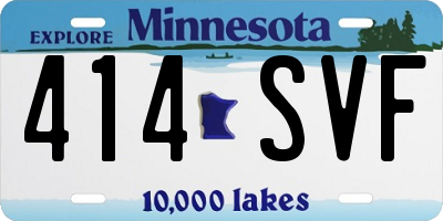 MN license plate 414SVF