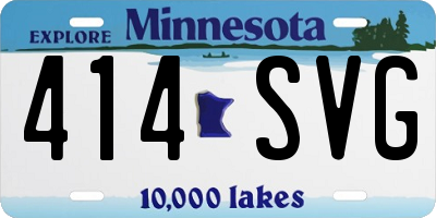 MN license plate 414SVG