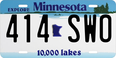 MN license plate 414SWO