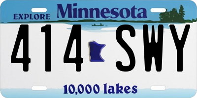 MN license plate 414SWY