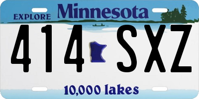 MN license plate 414SXZ
