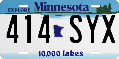 MN license plate 414SYX