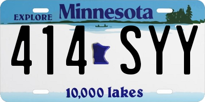 MN license plate 414SYY