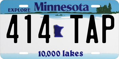 MN license plate 414TAP