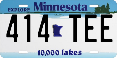 MN license plate 414TEE
