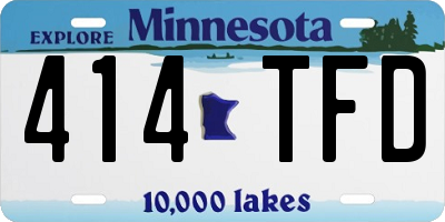 MN license plate 414TFD