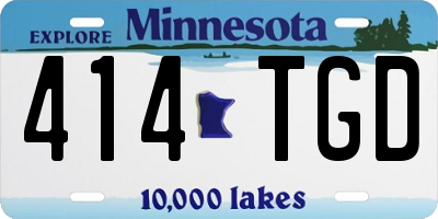 MN license plate 414TGD
