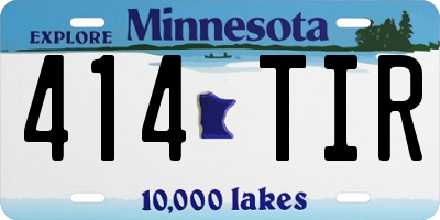 MN license plate 414TIR