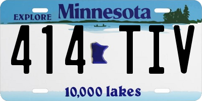 MN license plate 414TIV