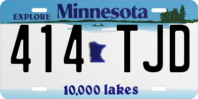 MN license plate 414TJD