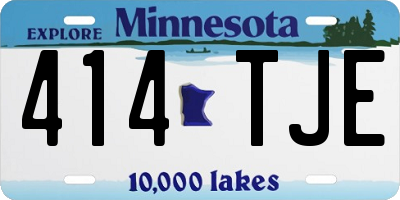 MN license plate 414TJE