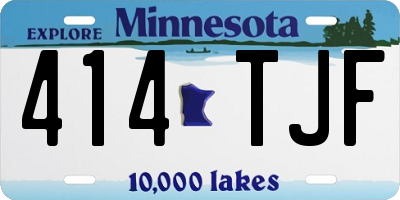 MN license plate 414TJF