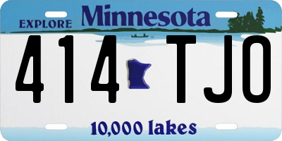 MN license plate 414TJO