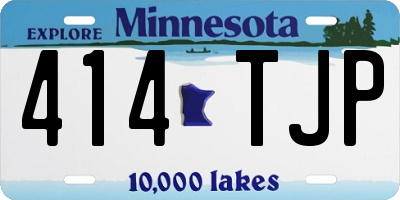 MN license plate 414TJP