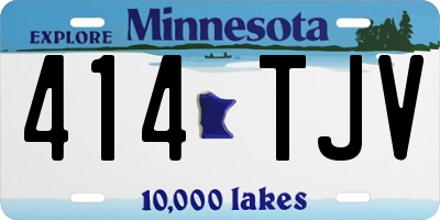 MN license plate 414TJV