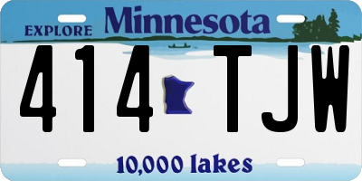 MN license plate 414TJW
