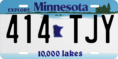 MN license plate 414TJY
