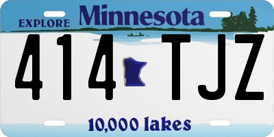 MN license plate 414TJZ