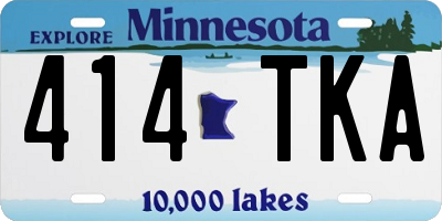 MN license plate 414TKA