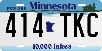 MN license plate 414TKC