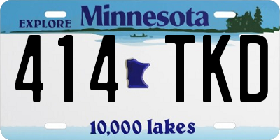 MN license plate 414TKD