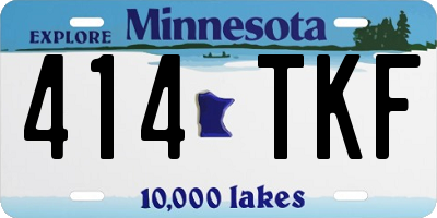 MN license plate 414TKF