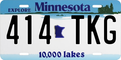 MN license plate 414TKG