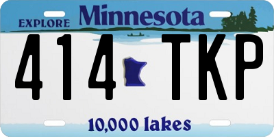 MN license plate 414TKP