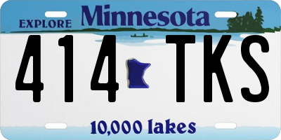 MN license plate 414TKS