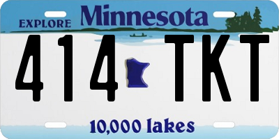 MN license plate 414TKT