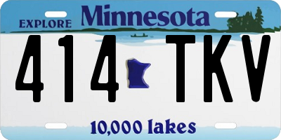 MN license plate 414TKV