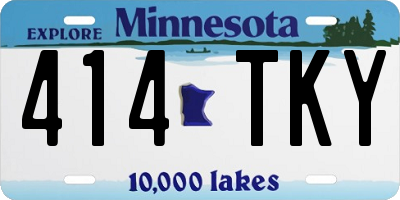 MN license plate 414TKY