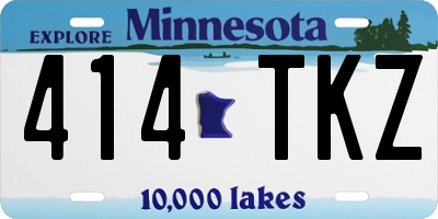 MN license plate 414TKZ