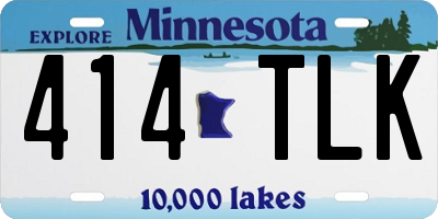 MN license plate 414TLK