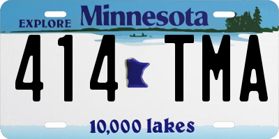 MN license plate 414TMA