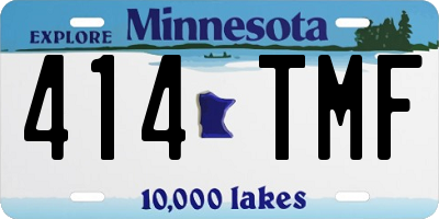 MN license plate 414TMF