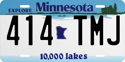 MN license plate 414TMJ