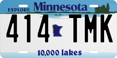 MN license plate 414TMK